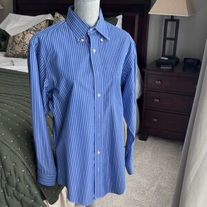 Jos. A. Bank Classic Blue Pinstripe Dress Shirt